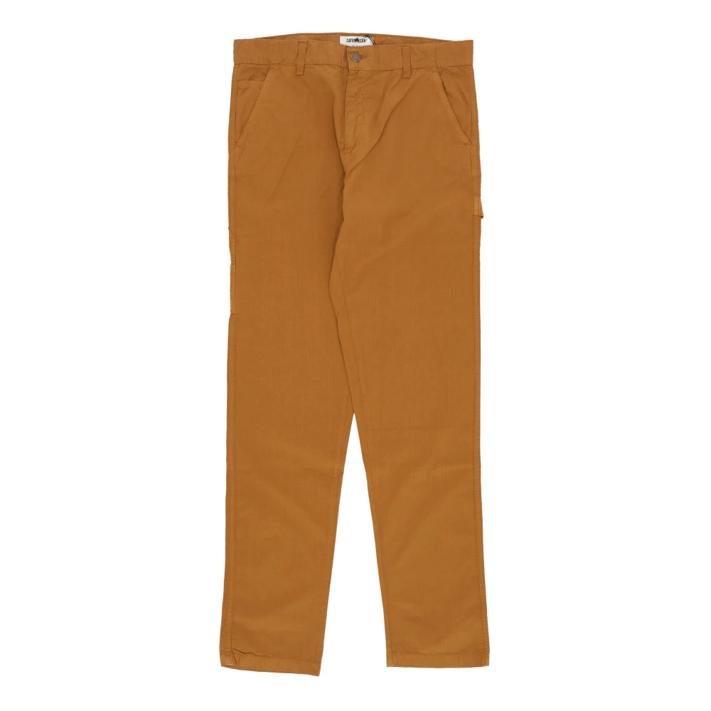 Cat Brown Straight Trousers, Male, W36, Ripstop Carpenter Pant