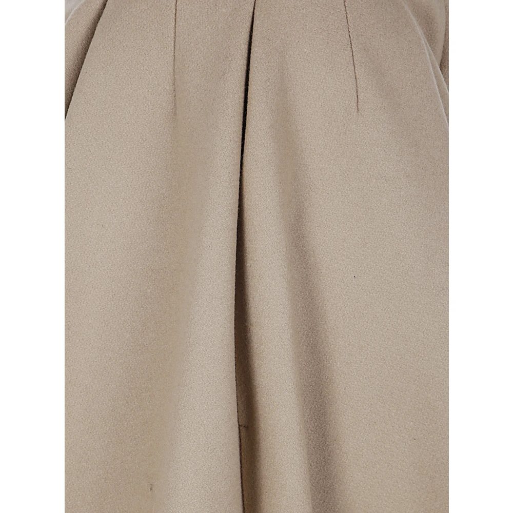 Patou Geplooide Midi Rok Beige Dames