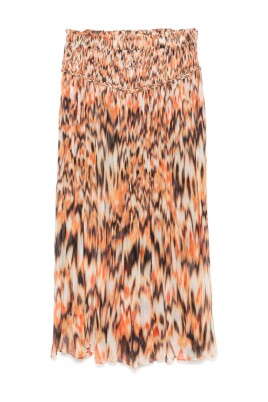 orange-abstract-pattern-skirt