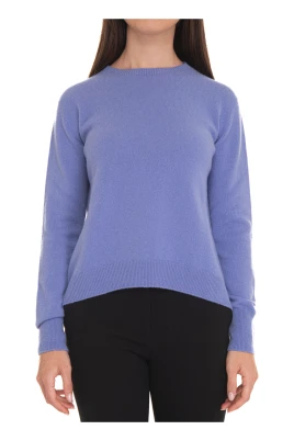 Kashmir Flared Pullover med Ribbstickning