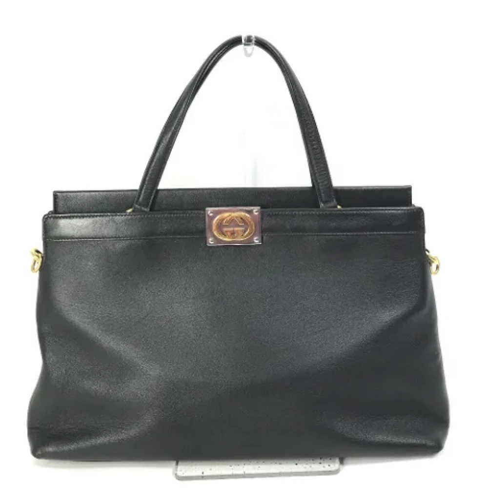 Gucci Vintage Pre-owned Leather gucci-bags Black Dames