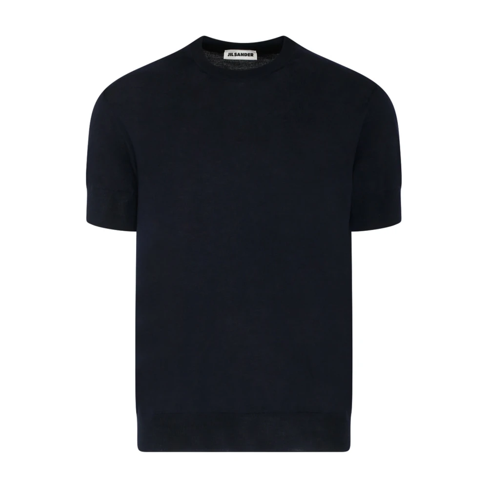 Jil Sander Blue Wool Tops For Modern Men - Male - T-Shirts - Blue - 2XL - Tops