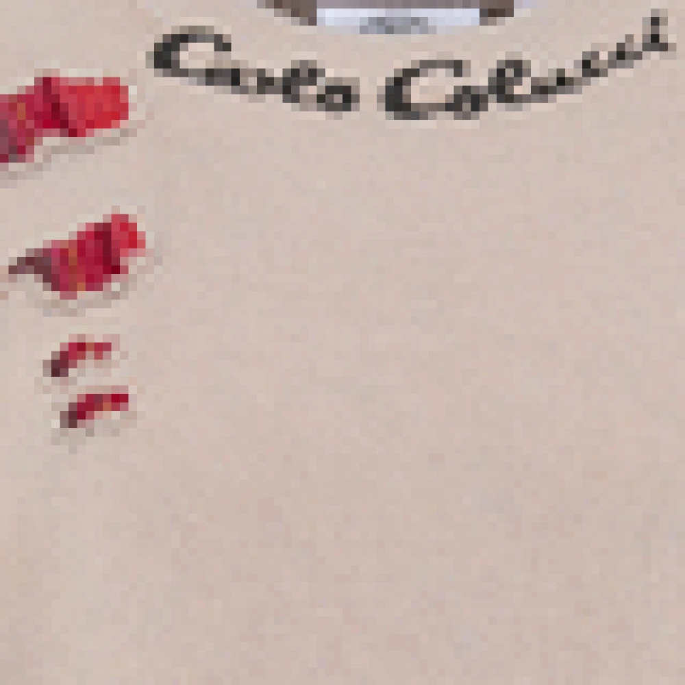 carlo colucci Tijdloze Oversized Trui met Gebreid Patroon Beige Heren