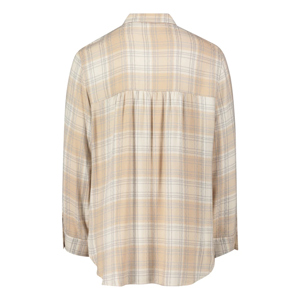 Betty & Co Geruite Lange Blouse Multicolor Dames