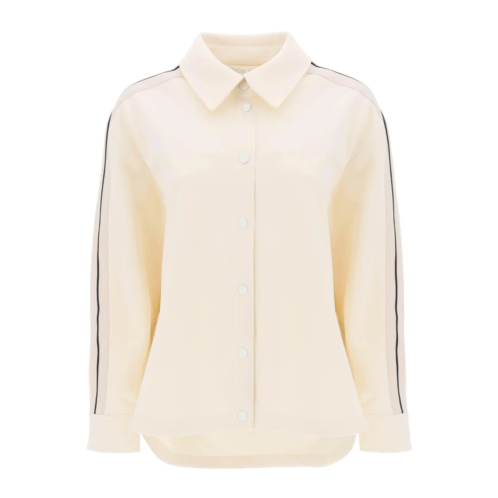 Palm Angels Chemise De Survêtement À Bandes Latérales Femme Blouses Et Chemises Blanc 40 Fr