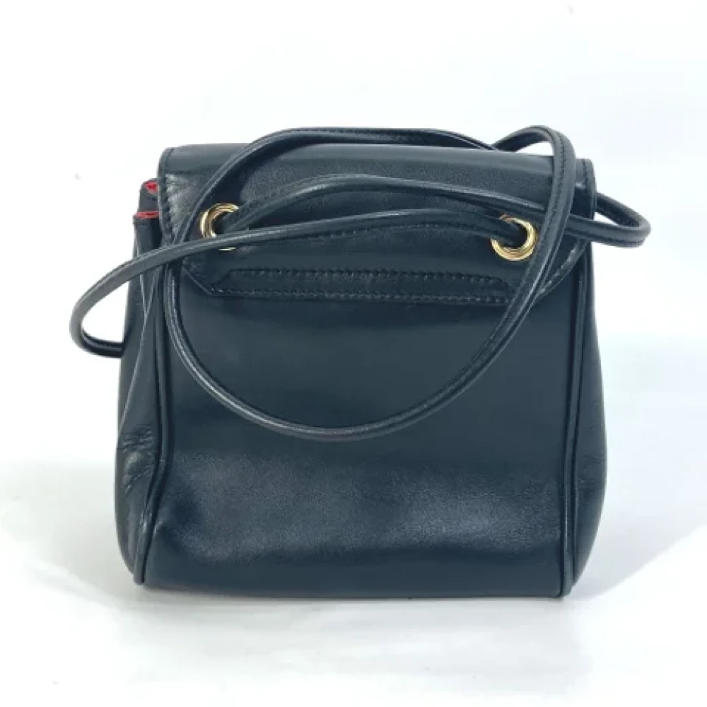 Dior Vintage Pre-owned Leather dior-bags Black Dames