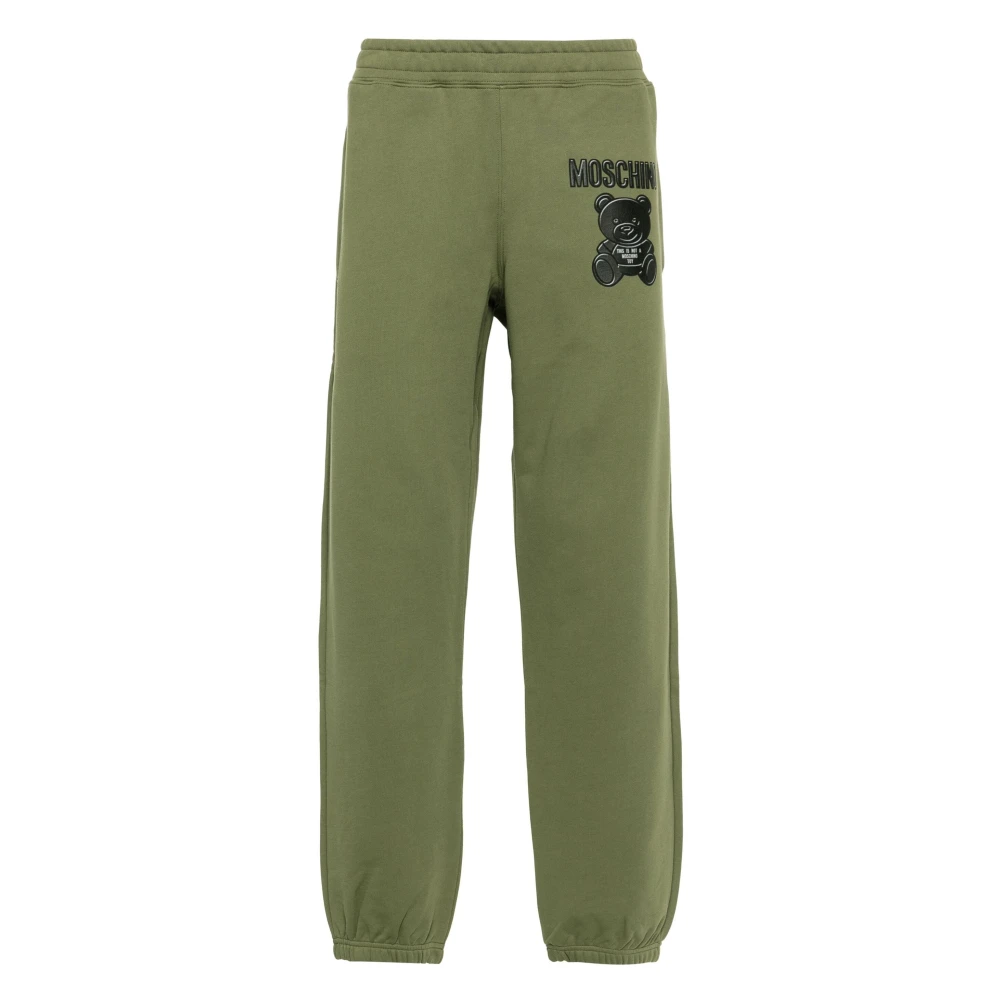 Moschino Men's Green Cotton Casual Activewear Pants