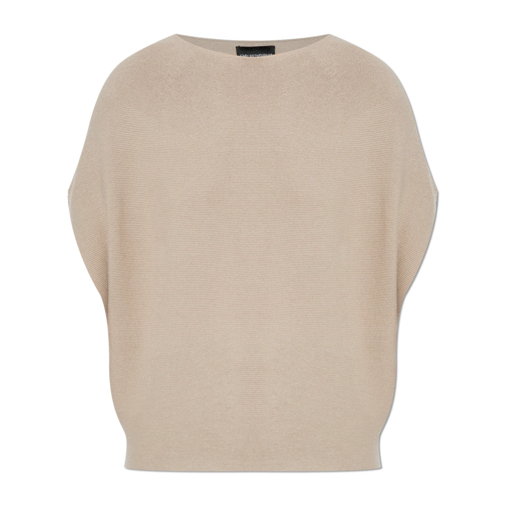 Emporio Armani Trui met ronde halslijn Beige Dames