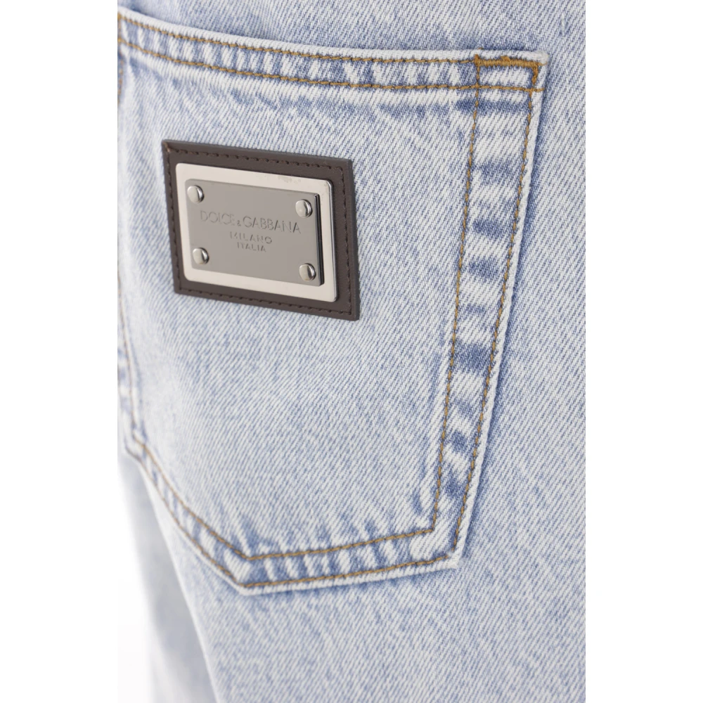 Dolce & Gabbana Blauwe Denim Regular-Fit Jeans Blue Heren