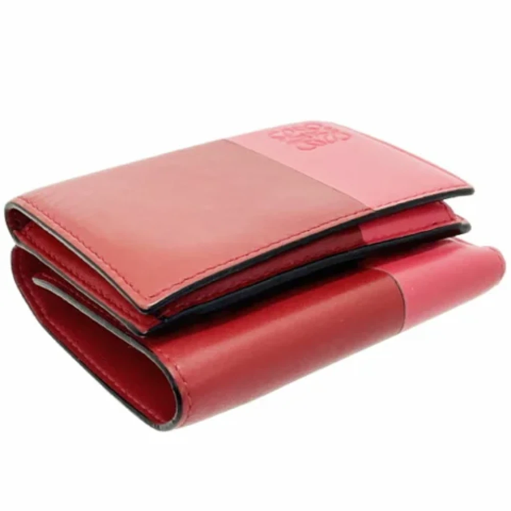 Loewe Pre-owned Leather wallets Pink Dames