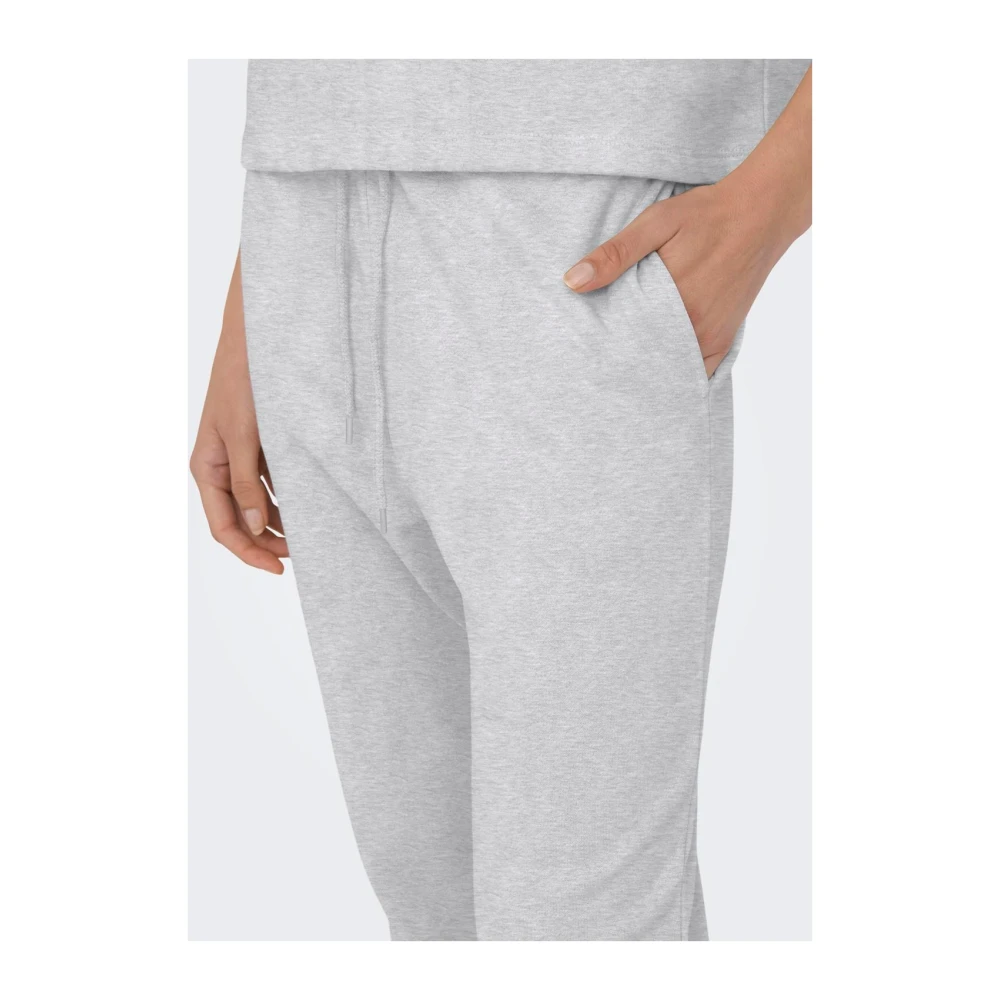 Only Comfortabele Sweatpants voor dagelijks gebruik Gray Dames
