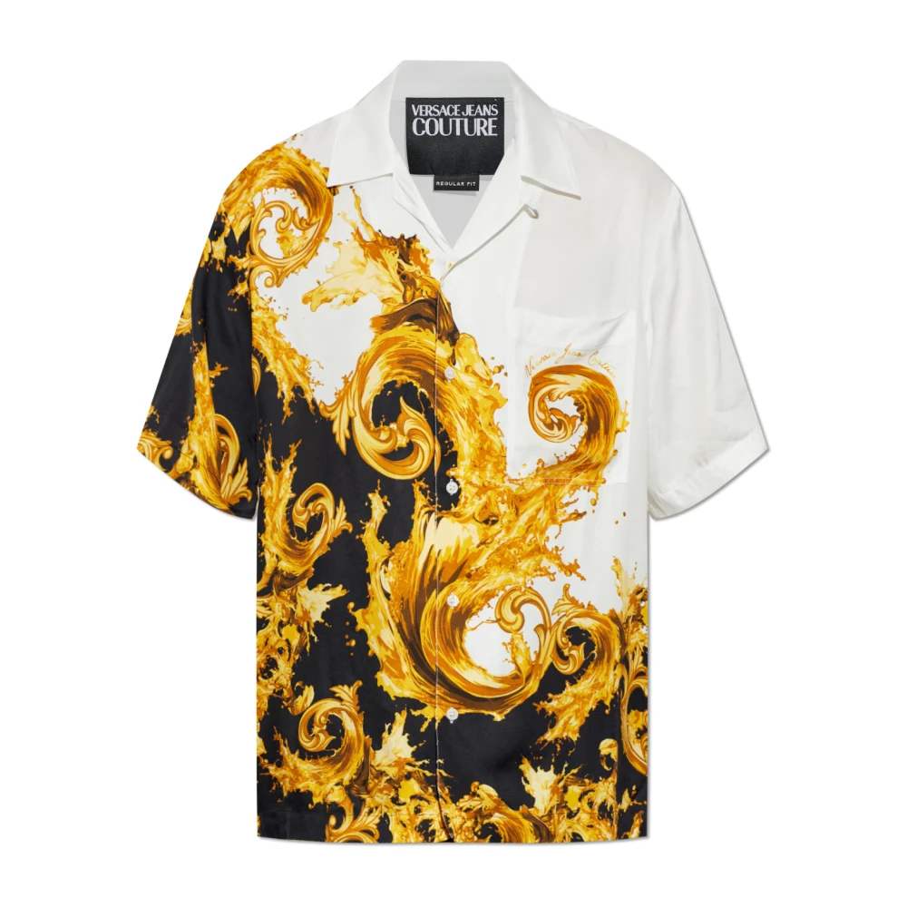 Versace Jeans Couture Uomo Bianco - Camicia Con Stampa Barocco - Shirts - S