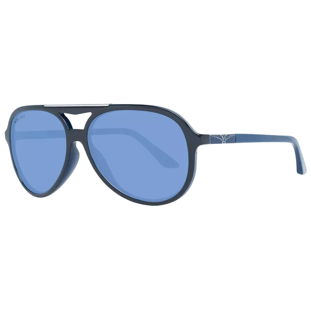 Longines Men's Black Sunglasses, One Size, Aviator Sunglasses For