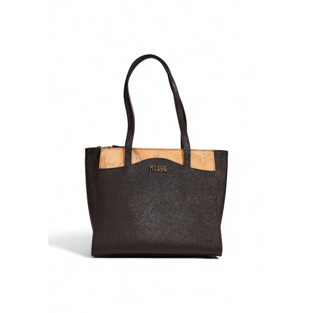 Alviero Martini 1a Classe Zwarte Designer Schoudertas Herfst Winter Stijl Black Dames