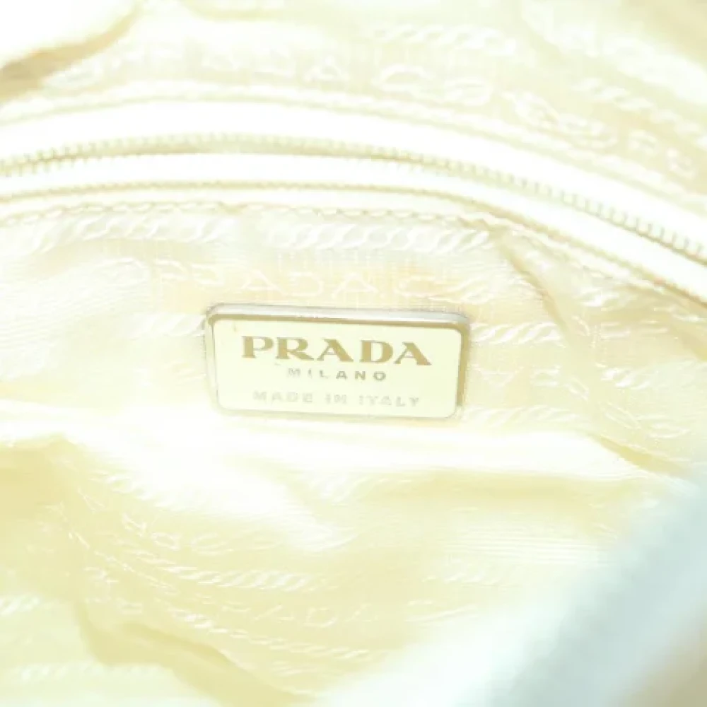 Prada Vintage Pre-owned Fabric shoulder-bags Beige Dames