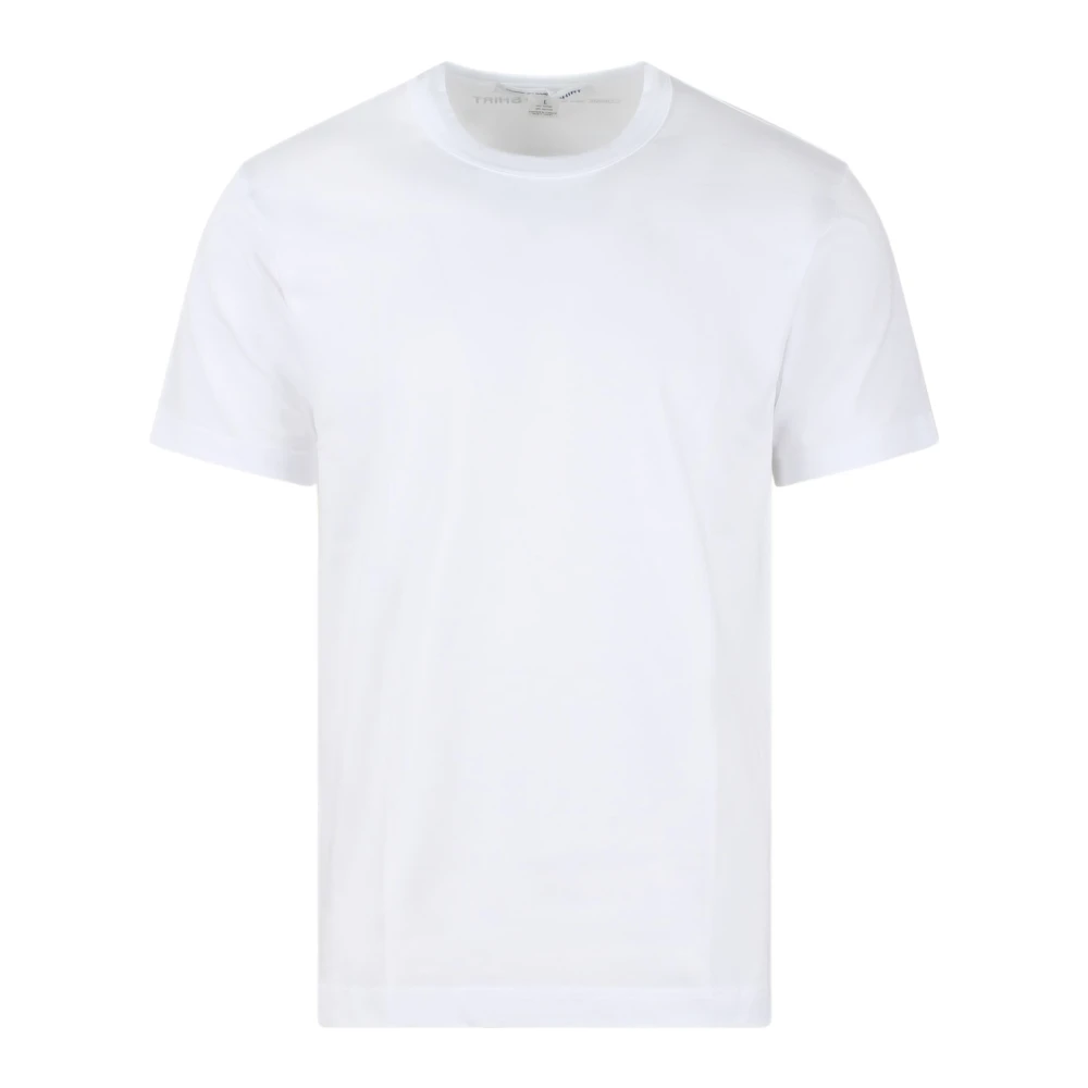 Comme des Garçons Logo Print Katoenen Jersey T-Shirt White Heren