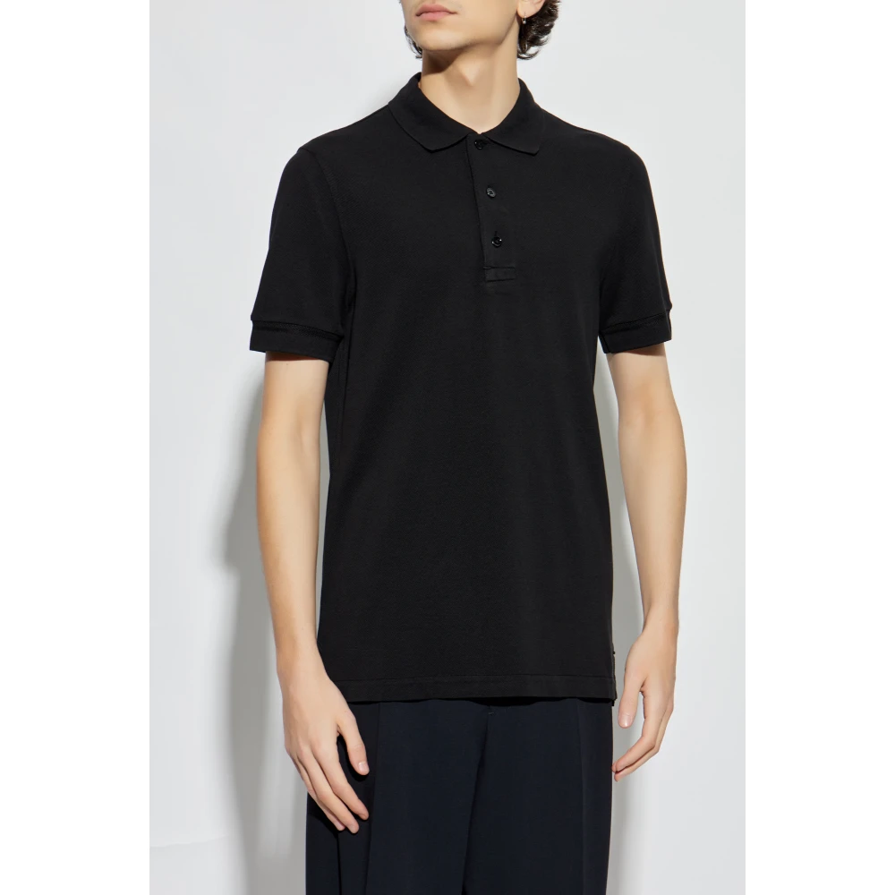 Tom Ford Polo met logo Black Heren