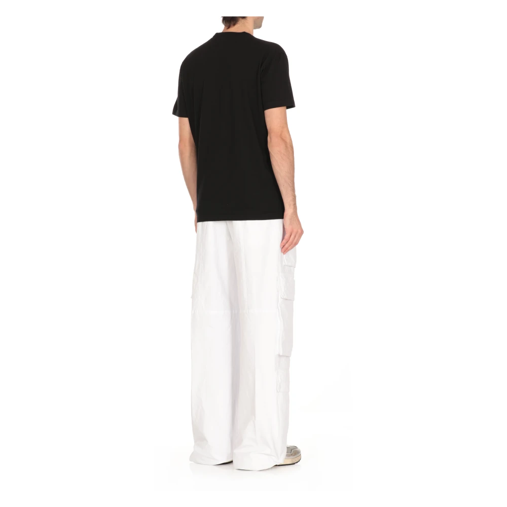 Dsquared2 Zwarte Katoenen T-shirt met Logoprint Black Heren