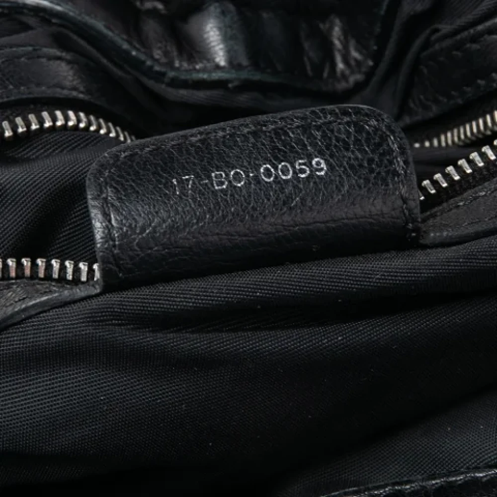Dior Vintage Pre-owned Leather handbags Black Dames