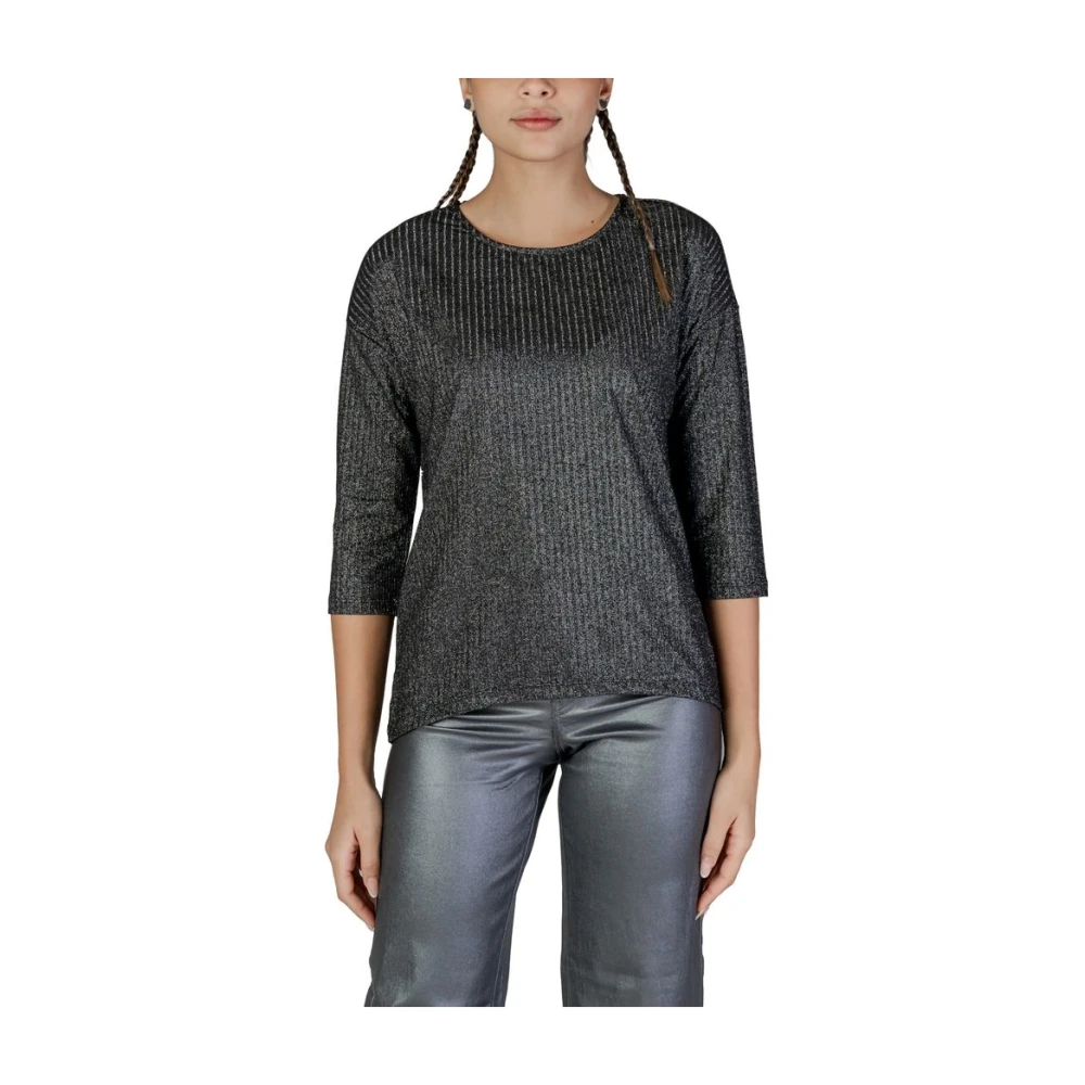 Vero Moda Bicolor Longsleeve T-shirt Black Dames