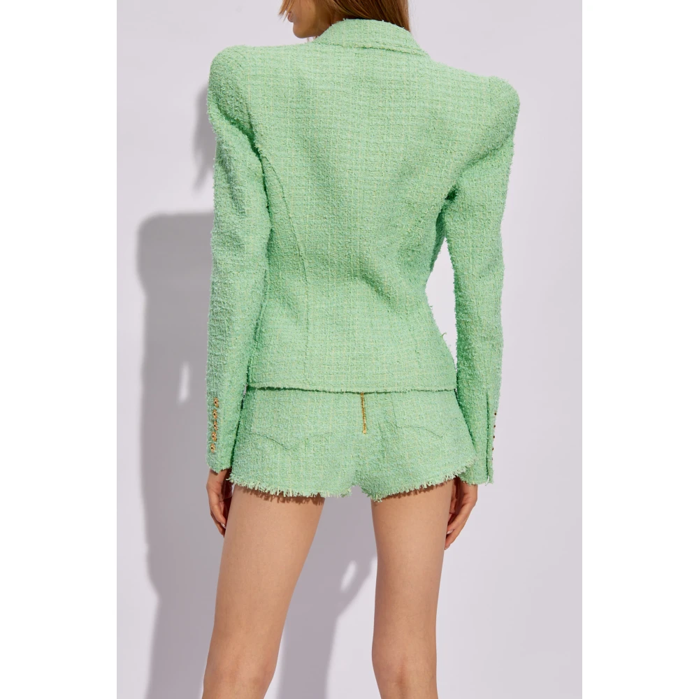 Balmain Tweed blazer Green Dames