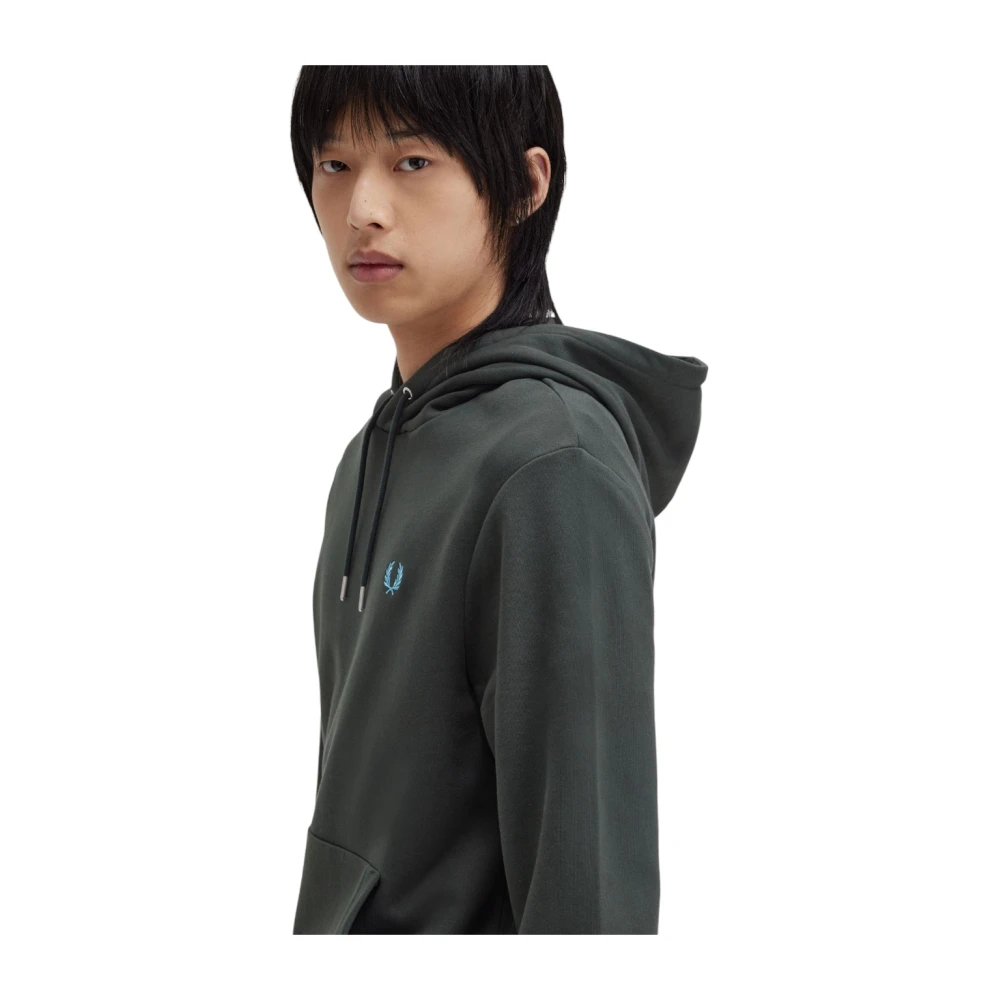 Fred Perry Stijlvolle Sweatshirt voor Mannen Green Heren