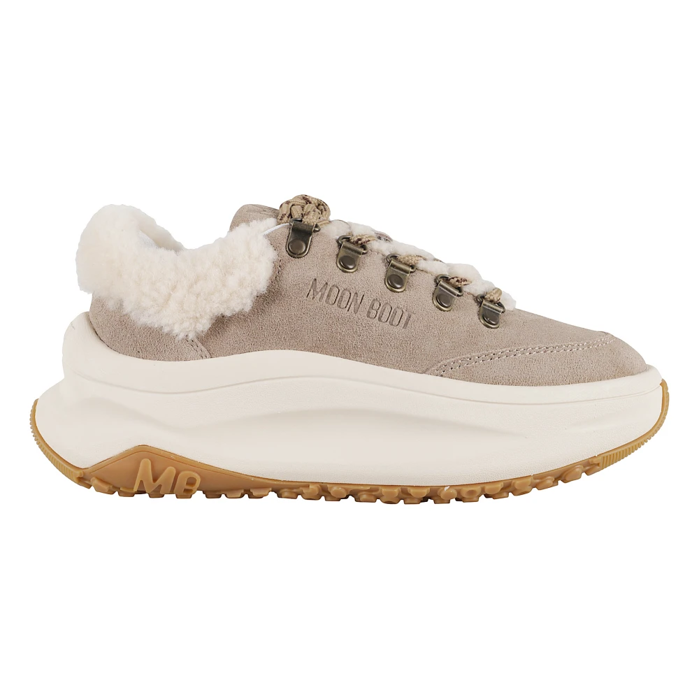 Moon Boot City Shearling Sneakers Dames Schoenen Beige