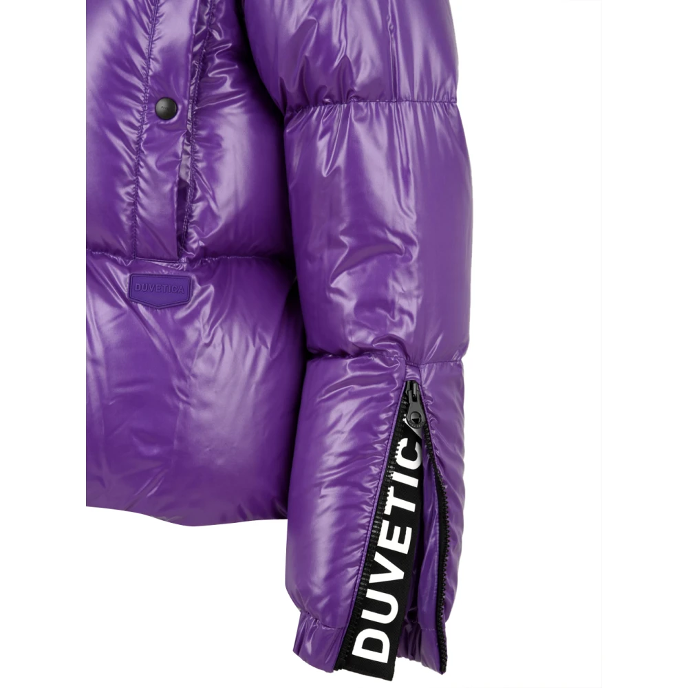 duvetica Jas met ritssluiting aan de voorkant en capuchon Purple Dames