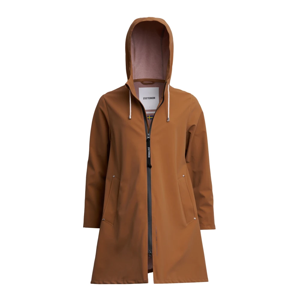 Stutterheim Lichtgewicht Matte Rits Regenjas Brown Dames