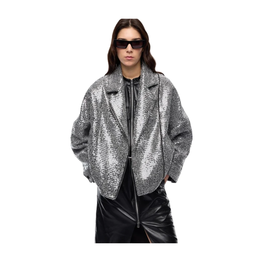 Pinko Caban Jacket - Female - Light Jackets - Gray - Xs - Jackets - Image 2