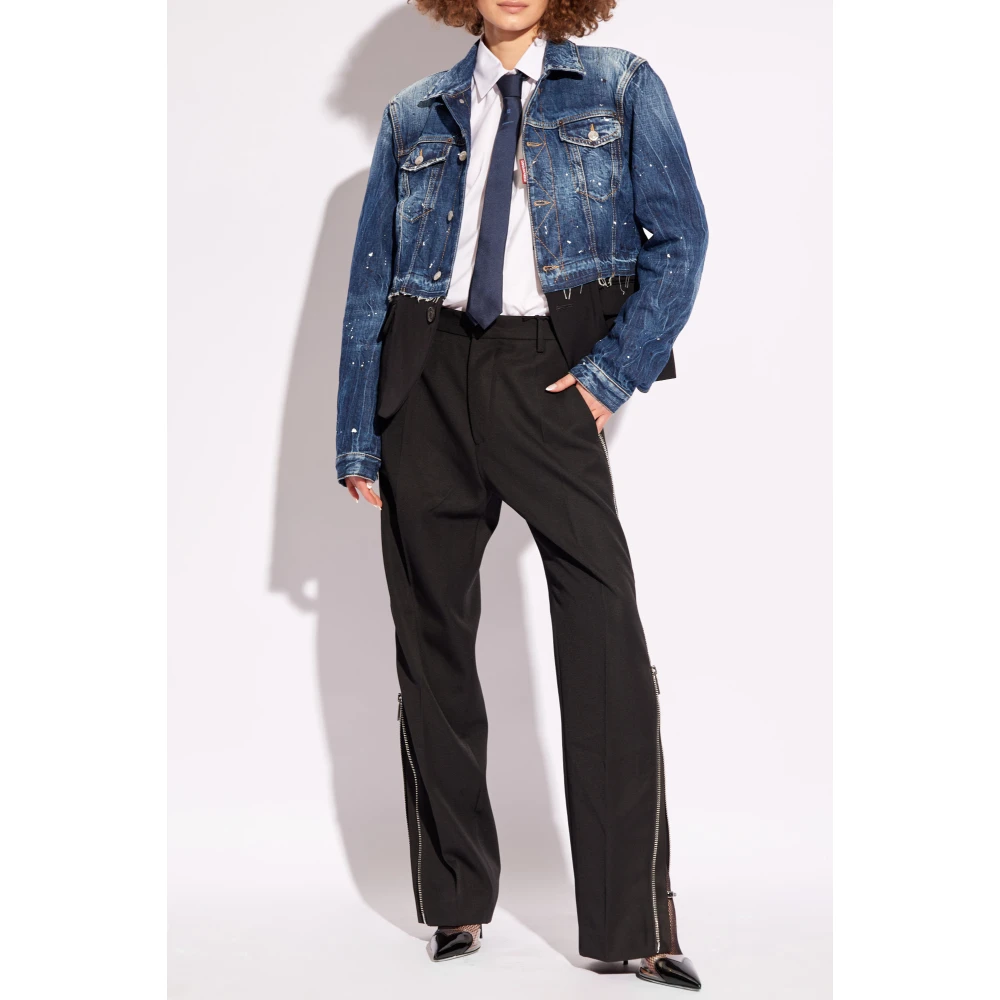 Dsquared2 Blazer gemaakt van gecombineerde materialen Blue Dames