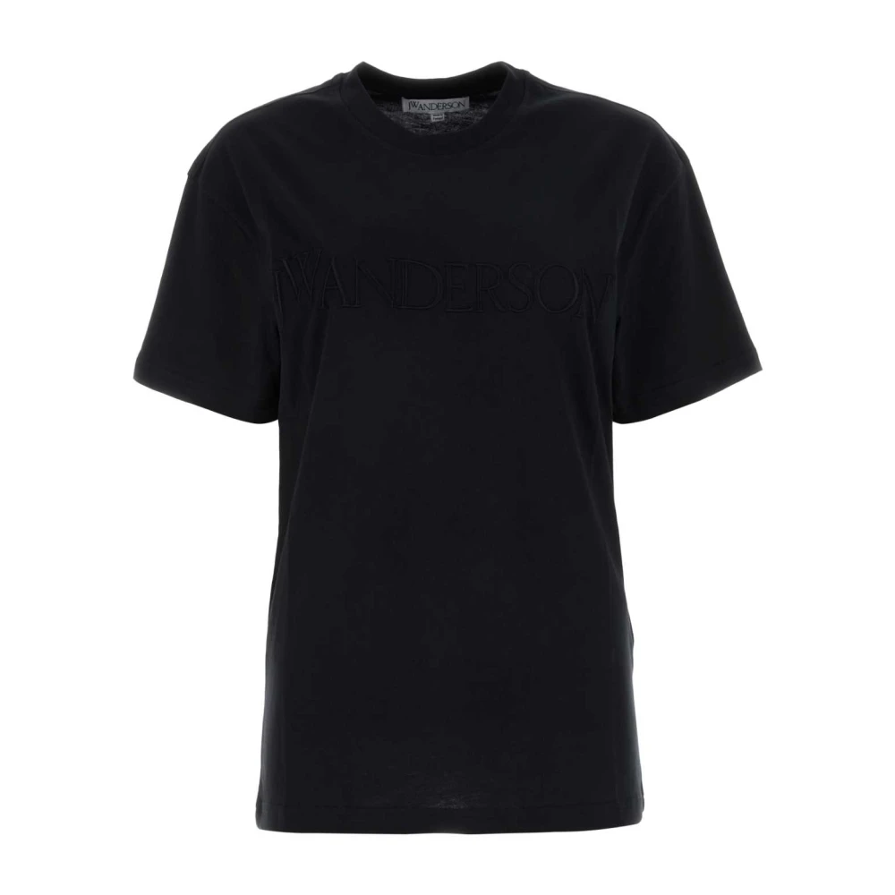 JW Anderson Zwarte katoenen T-shirt Black Dames