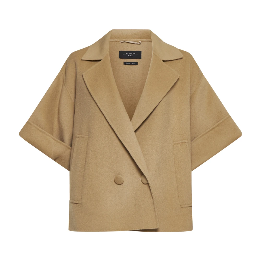 Max Mara Weekend Beige Navarra Jas met Kimono Mouwen Beige Dames