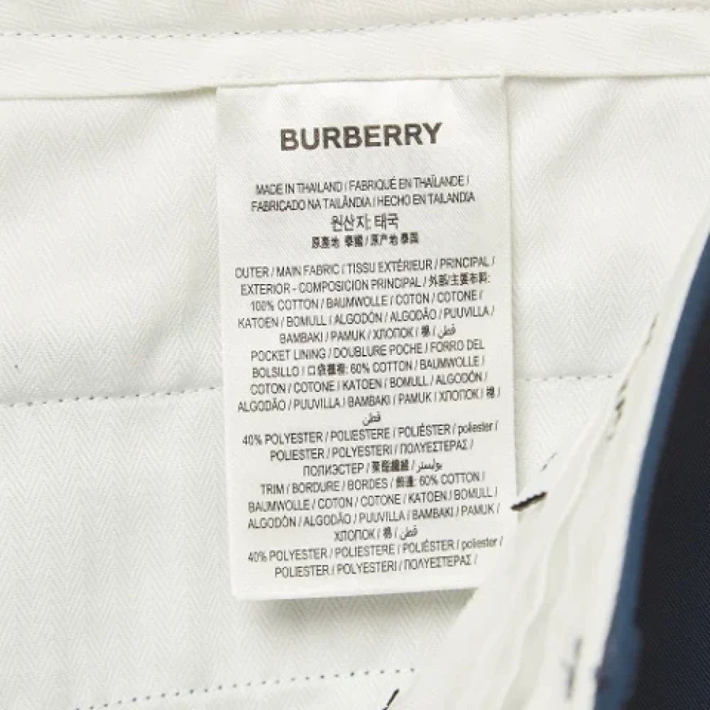 Burberry Vintage Pre-owned Cotton bottoms Blue Heren