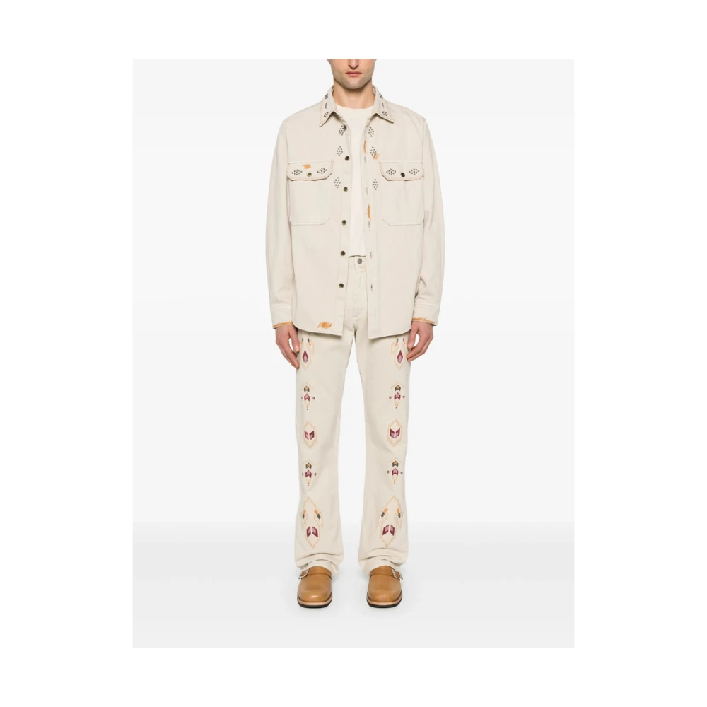 Isabel marant Stud Embellished Beige Shirt Beige Heren