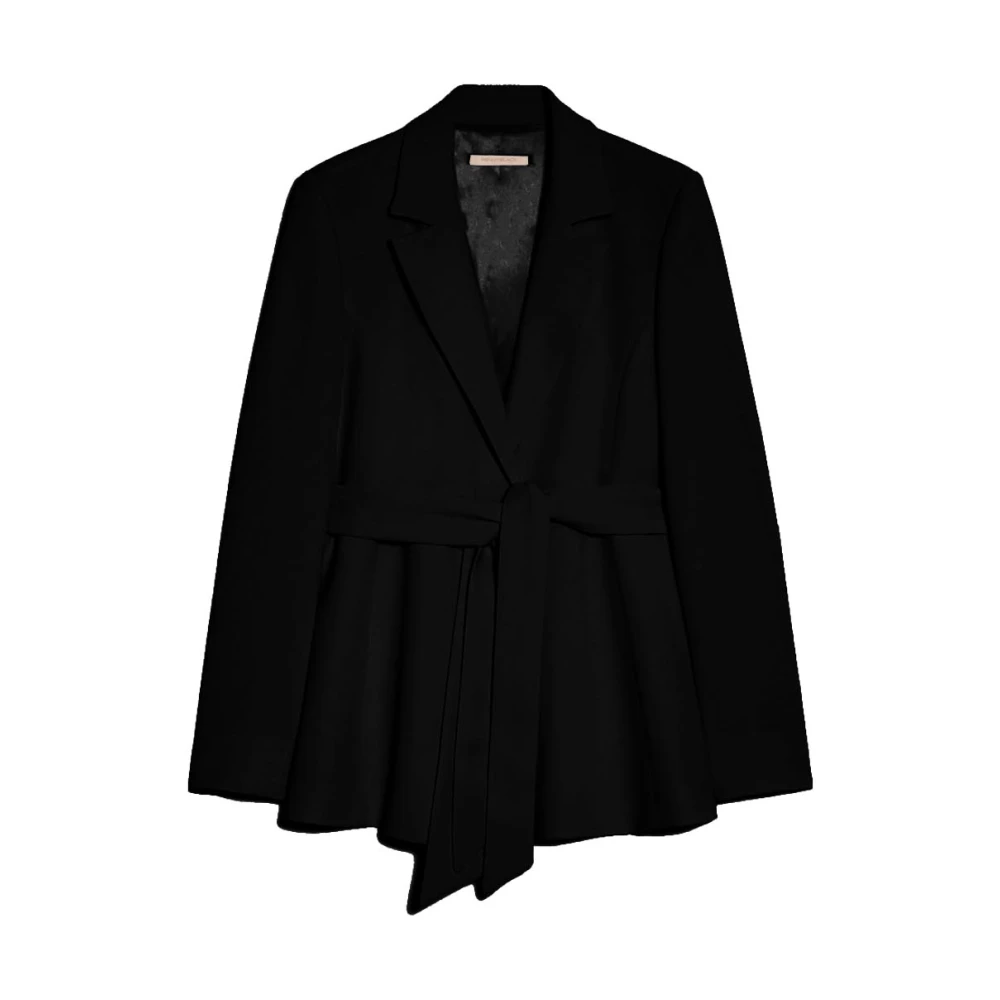 Pennyblack Asymmetrische Vouw Blazer Polyester Black Dames