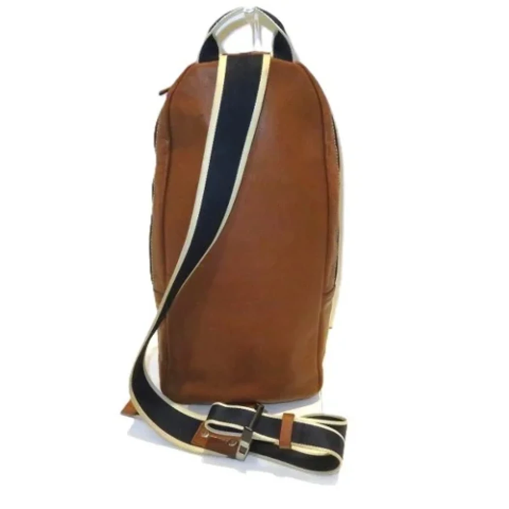 Coach Pre-owned Leather crossbody-bags Brown Heren
