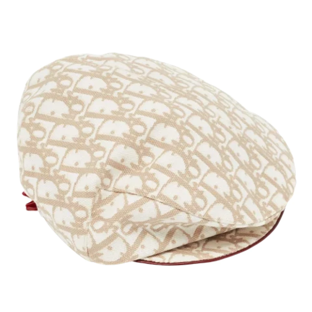 Dior Vintage Pre-owned Fabric hats Beige Dames