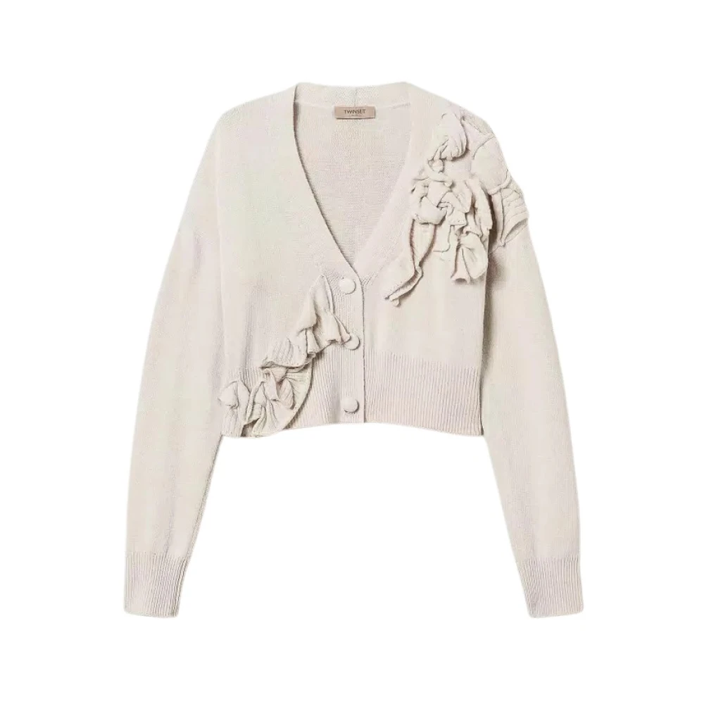 Twinset Vest met Ruches White Dames