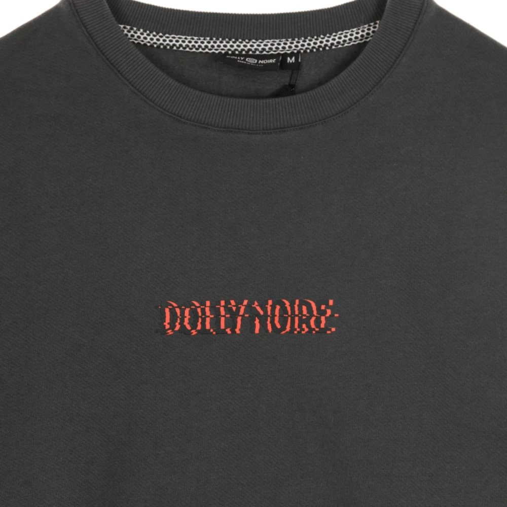 Dolly Noire Grijze Glitch Crewneck Sweatshirt Gray Heren