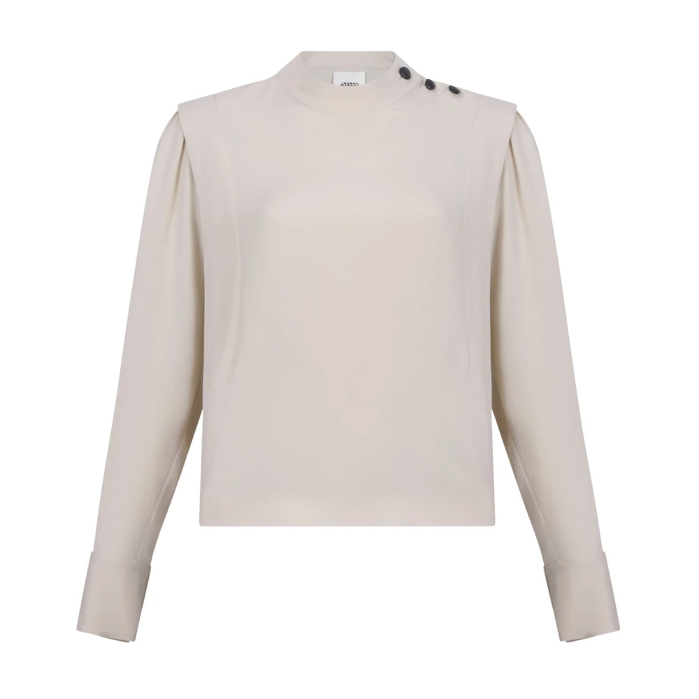 Isabel Marant Women's Beige Blouses, 2XS, Felissa Top