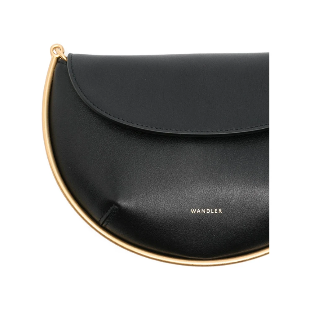 Wandler Zwarte Schoudertas met Kaartsleuven Black Dames