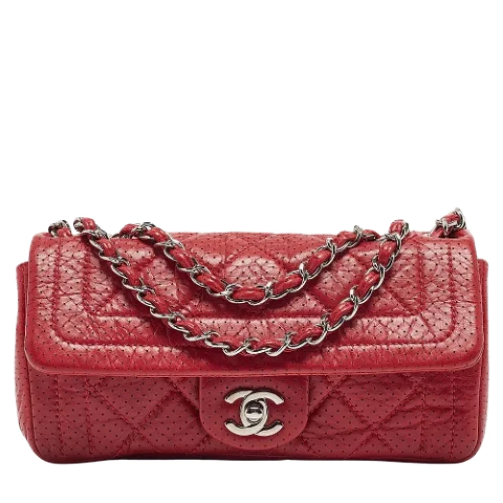 Chanel Vintage Pre-owned Leather chanel-bags Red Dames