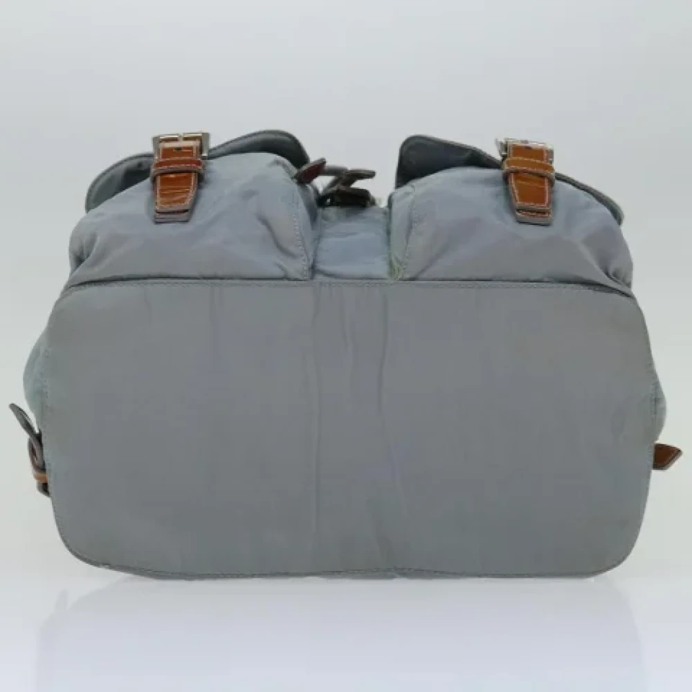 Prada Vintage Pre-owned Nylon backpacks Blue Dames