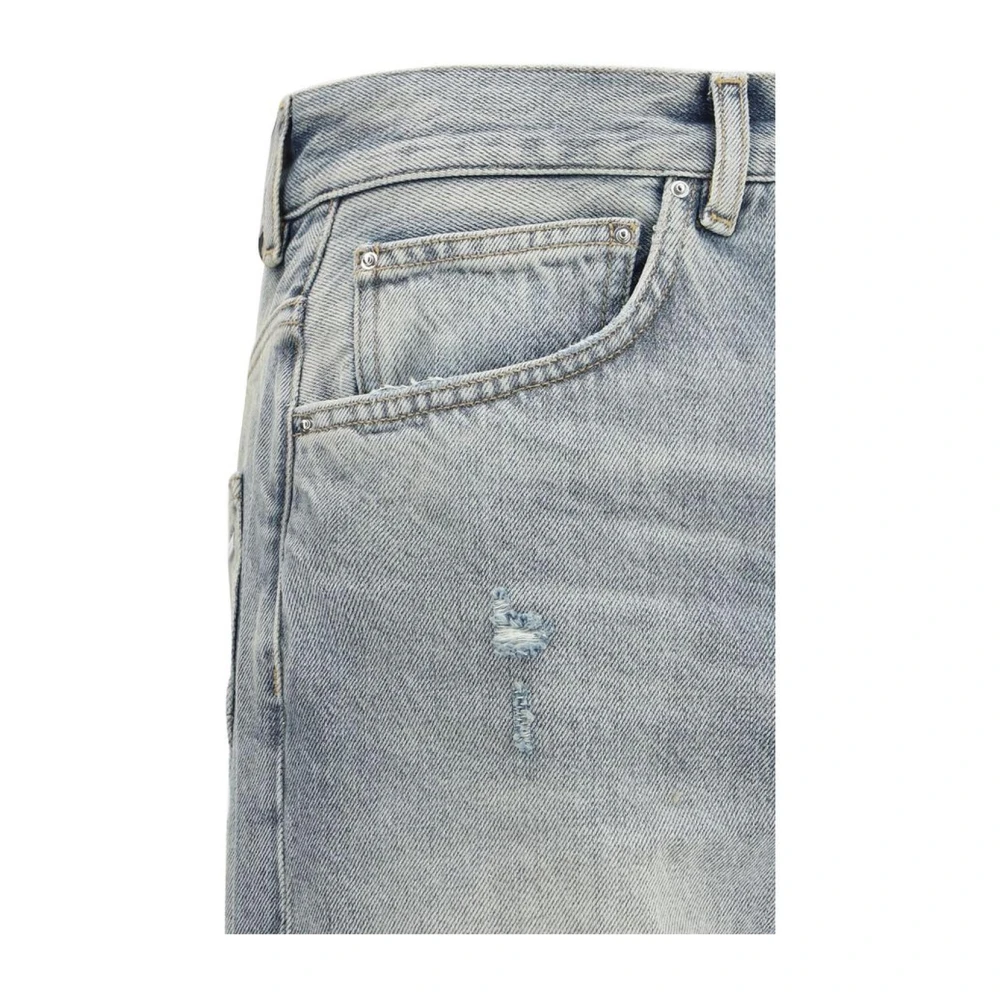 Amiri Urban Straight Fit Jeans met Vijf-Pocket Design Blue Heren