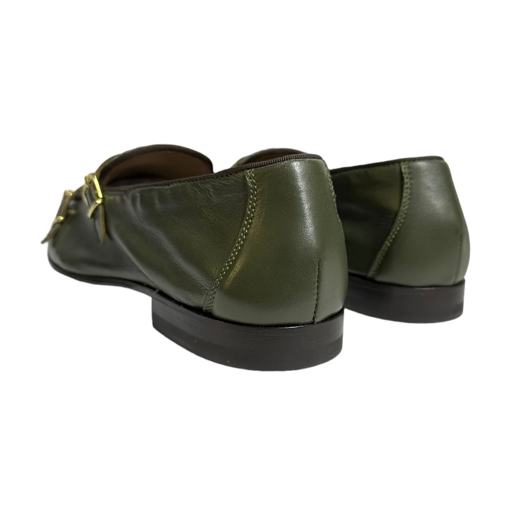 Marechiaro 1962 Groene leren dubbele gesp mocassin Green Heren