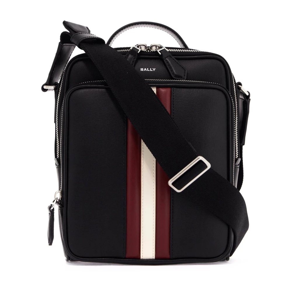 Bally Mythos Läder Crossbody Väska Black, Herr