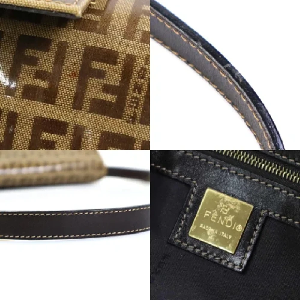 Fendi Vintage Pre-owned Fabric shoulder-bags Brown Dames
