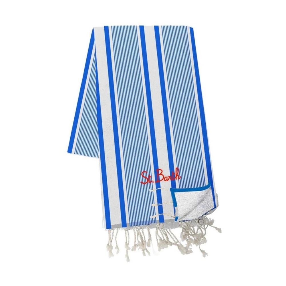 Strandhåndklæde Striber Blå