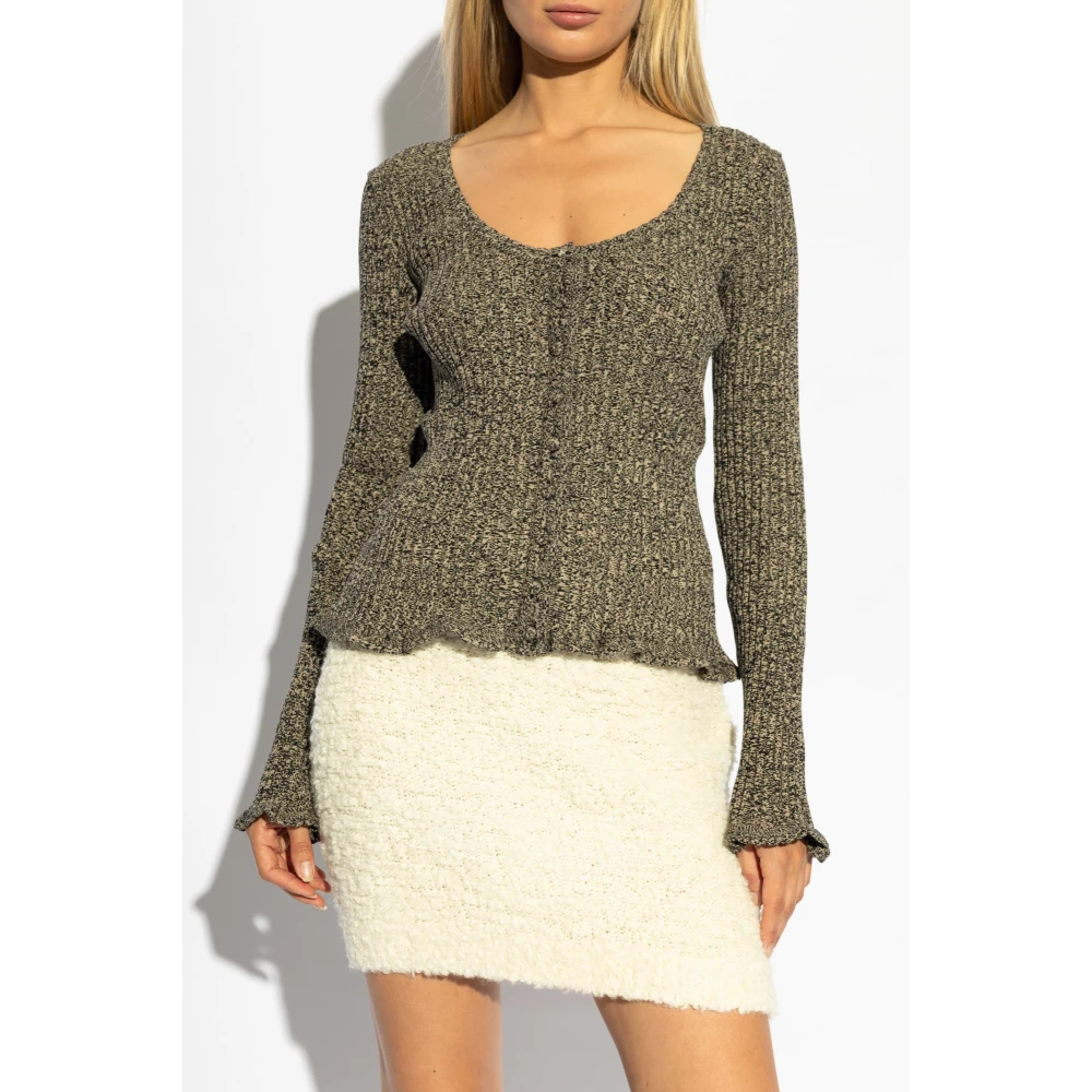 Blumarine Cardigan met logo Gray Dames